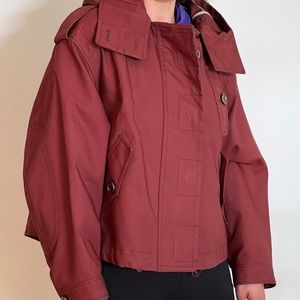 Burberry Brit - Oversized Jacket, Size 6, Reddish Brown Colour